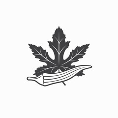 illustration of okra, vegetable, vector art.