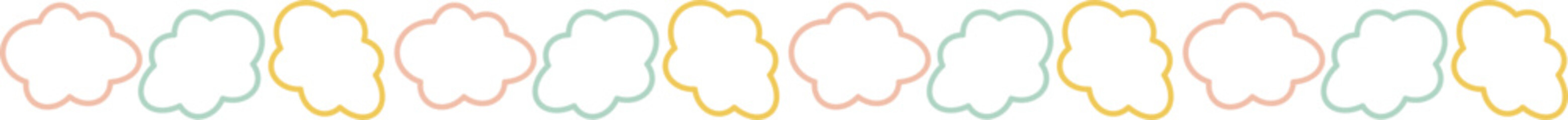 Colorful Cute Doodle Corner Border Vector Illustration