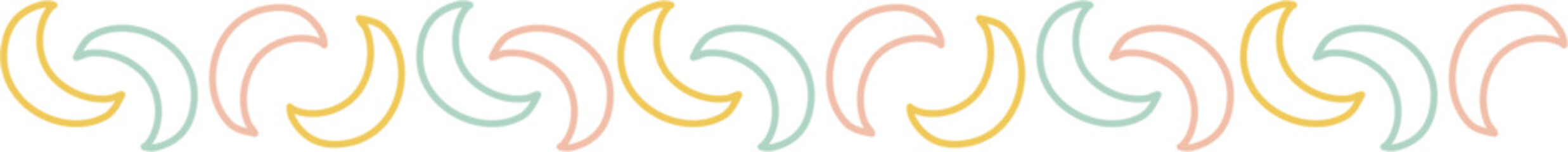 Colorful Cute Doodle Corner Border Vector Illustration