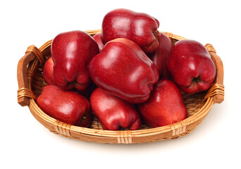 Red apples isolated on white background