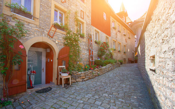 Marktbreit town near Wurzburg, Bavaria,  Germany -  exclusive - this image is sell only on Adobe Stock