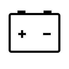 Simple car battery icon. Victory icon. Vector.