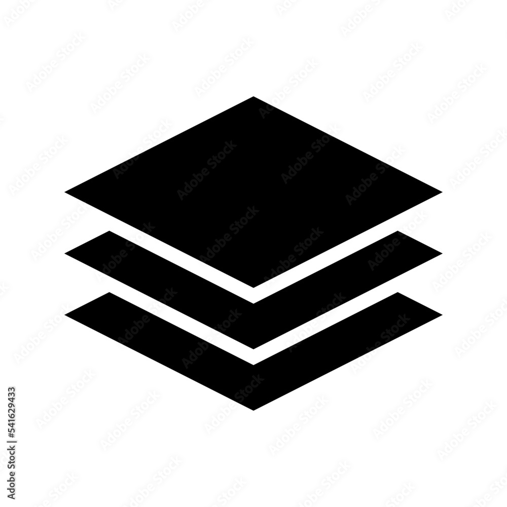 Aufkleber layer silhouette icon. web ui. vector.