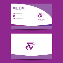 Modern Business Card. Creative and Clean Business Card Template, Double sided creative business card template vector illustration
