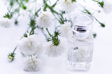白い花とスキンケア