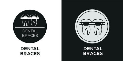 Creative (Dental braces) Icon, Vector sign.