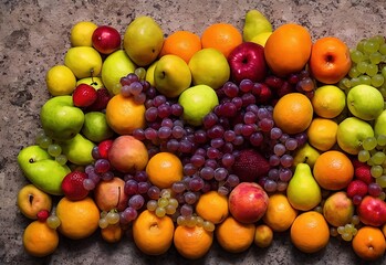 Naklejka na ściany i meble A beautiful fruit lined background
