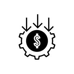  Cost reduction, money icon