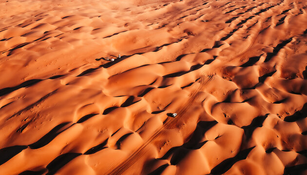waves of sands and desert roads