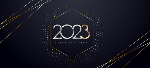 2023 Happy New Year Greeting Card Background