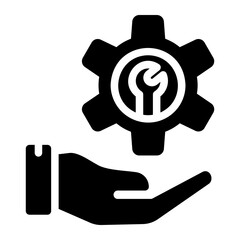 customer service glyph icon