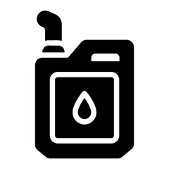 petrol can glyph icon