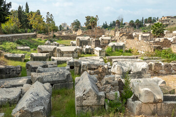 antique Roman ruins in Tyre - Sour - in  Lebanon