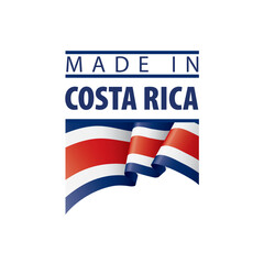 Costa Rica flag, vector illustration on a white background