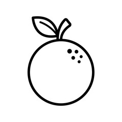 orange fruit icon vector design template in white background