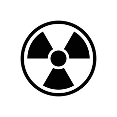 radiation - nuclear warning sign icon vector design template in white background