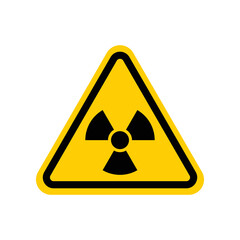 Fototapeta premium radiation - nuclear warning sign icon vector design template in white background
