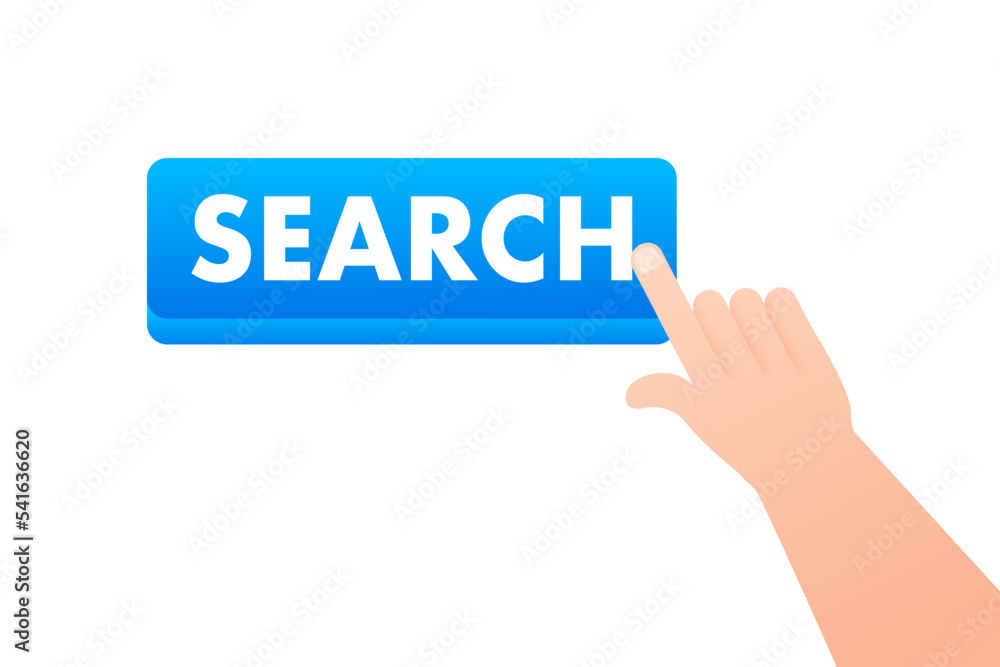 Canvas Prints search button and click, search bar for browser. vector stock illustration