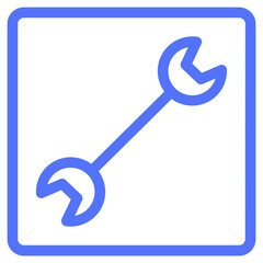 setup wrench line icon