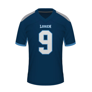 Realistic American football shirt of Tennessee, jersey template
