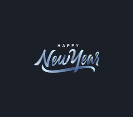 Happy new year lettering vector template 