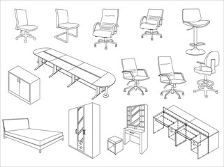 Outline furniture for home and office