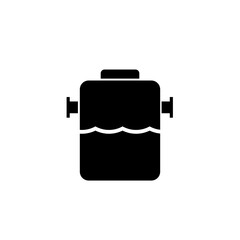 Septic tank icon, black colour isolated on white background.