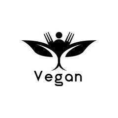 Logo for World Vegan Day, Vector illustration design.