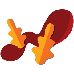 Obraz premium Abstract Autumn Leaf