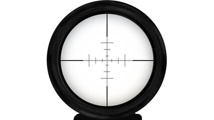 Fototapeta Realistic sniper sight with measuring marks, isolated sniper scope templates on transparent background.Sniper view Crosshairs scope.Realistic optical sight. obraz