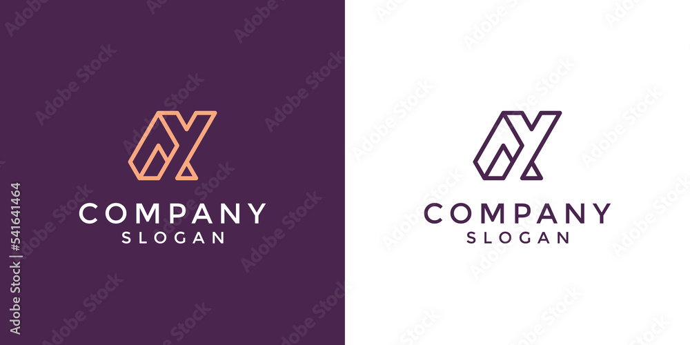 Fototapete Monogram logo of letter AZ in vector format. Editable and easy to custom as your needs.