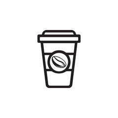 coffee cup icon. vector illustration logo