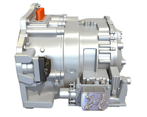 Car Transmission 3D rendering Trans on white background