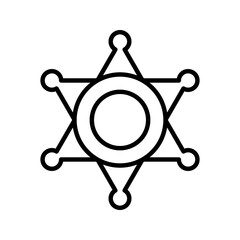 Sheriff icon. sign for mobile concept and web design. vector illustration