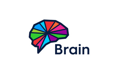 Obraz premium brain technology logo design templates