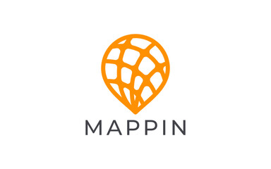pin and map logo design templates