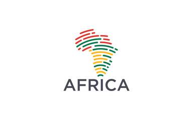 africa map logo design templates