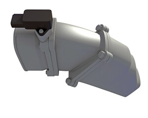 Car Super Charger 3D rendering on white background