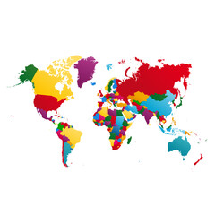 Naklejka premium world map with colorful dots