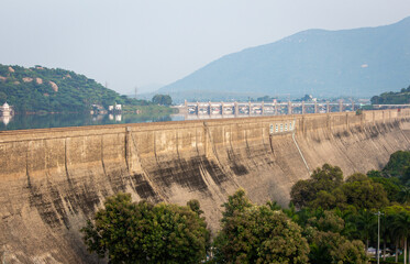 Majestic view of Stanley Reservoir (also known as Mettur dam). Mettur dam is one of largest fishing reservoirs and hydroelectric power station in South India