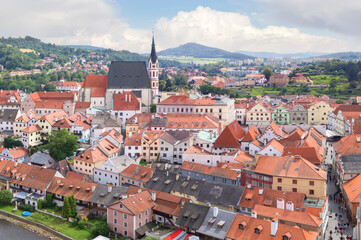 Fototapeta na wymiar Panoramic view of Cesky Krumlov. Czech republic
