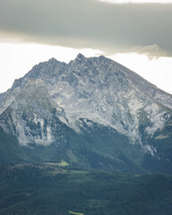 Viewing point at The Eagle's Nest in Germany. View of the German mountains.
