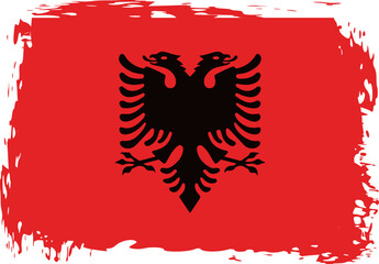 Grunge Albania flag.flag of Albania,banner vector illustration. Vector illustration eps10.
