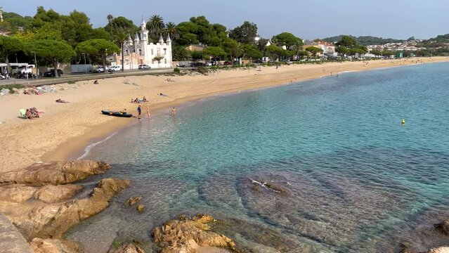 S'Agar&oacute; Castell de aro playa de Sant Pol beautiful playa del Mediterr&aacute;neo on the Costa Brava de Gerona paradisiacal beaches luxury tourism