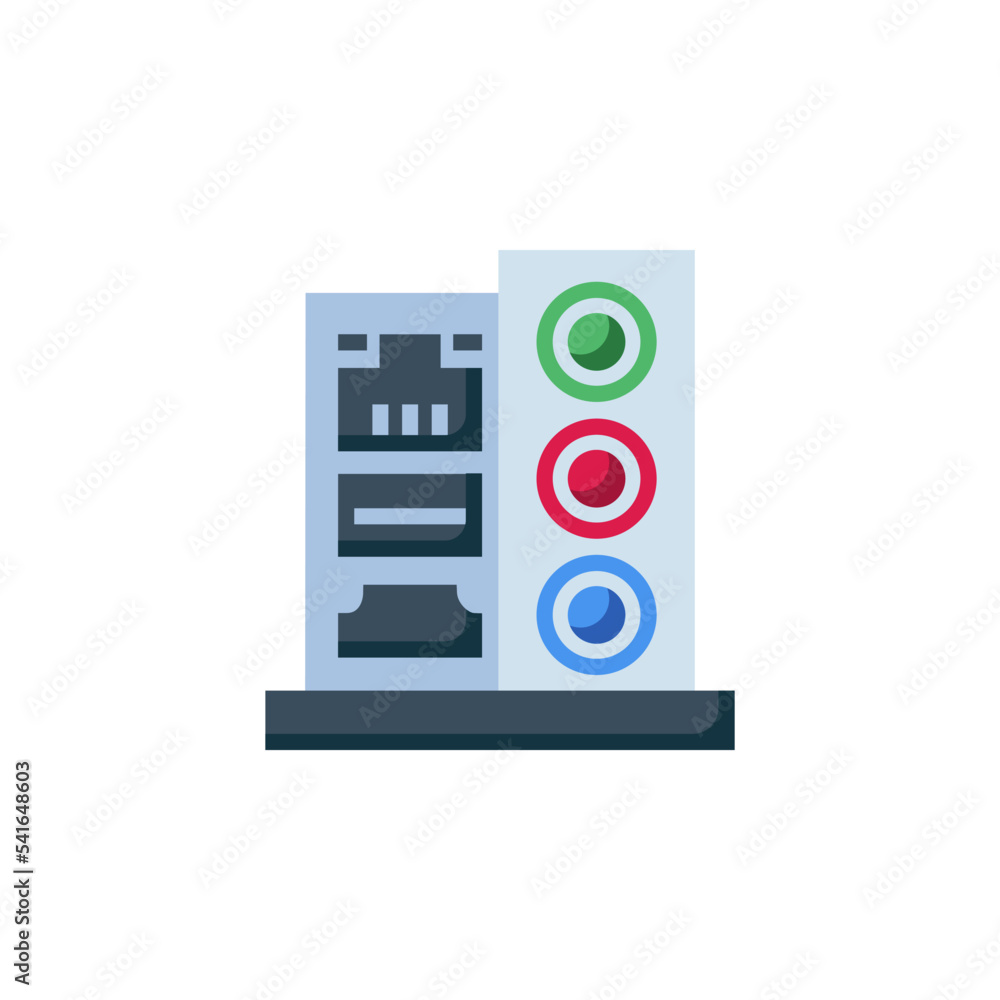 Fototapete input output port vector icon. computer component icon flat style. perfect use for logo, presentation, website, and more. simple modern icon design flat style
