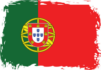 Grunge Portugal flag.flag of Portugal,banner vector illustration. Vector illustration eps10. - obrazy, fototapety, plakaty