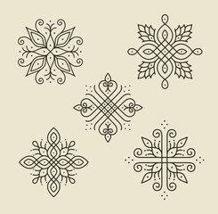 Set of traditional ornament mandala