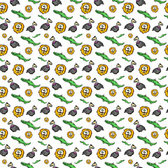 Cartoon Animals and Wildlife Pattern