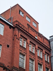 Old industrial building  red bricks.