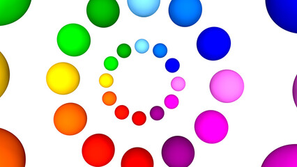 circles of colorful balls